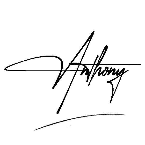 The best stylish Anthony name signature simple easy in English