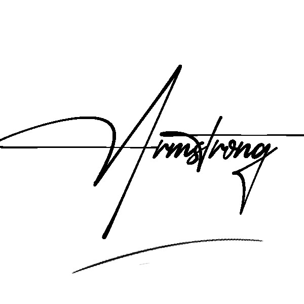 The best stylish Armstrong name signature simple easy in English