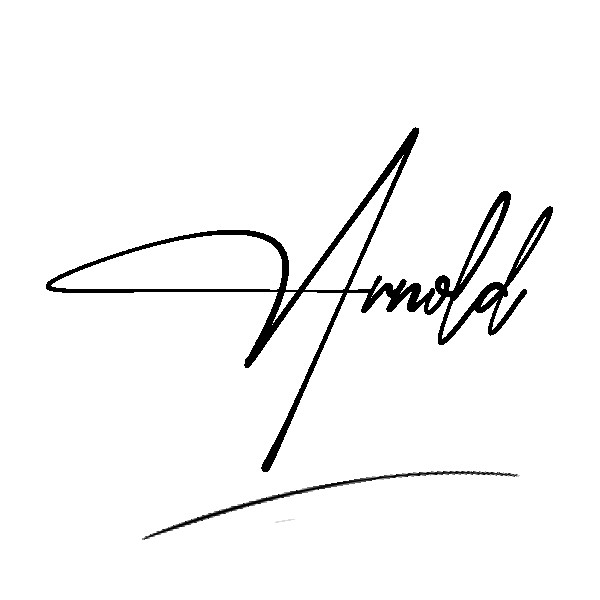 The best stylish Arnold name signature simple easy in English