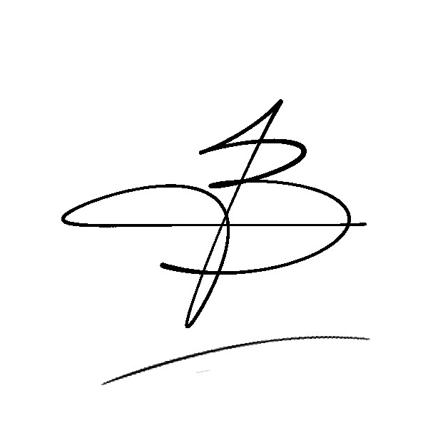 The best stylish B name signature simple easy in English