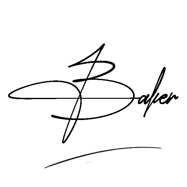 The best stylish Baker name signature simple easy in English