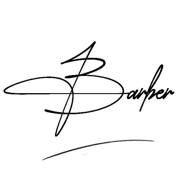 The best stylish Barber name signature simple easy in English