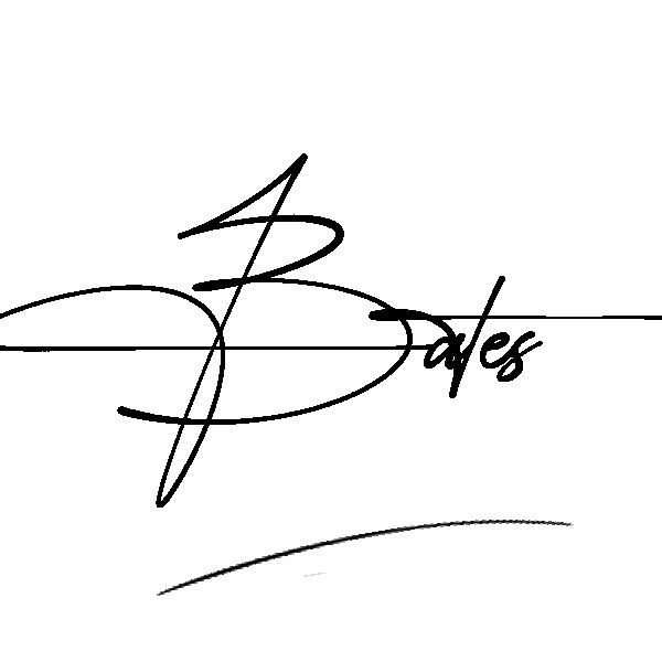 The best stylish Bates name signature simple easy in English