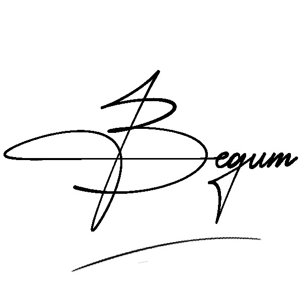 The best stylish Begum name signature simple easy in English