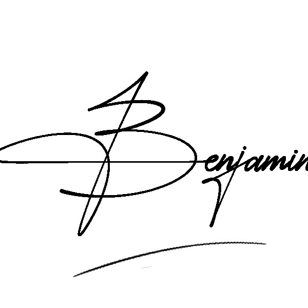 The best stylish Benjamin name signature simple easy in English