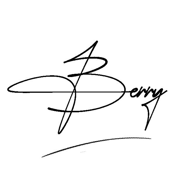 The best stylish Berry name signature simple easy in English