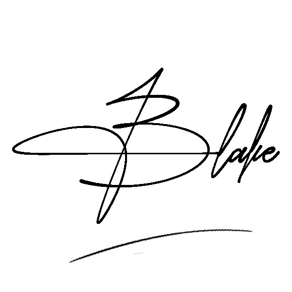 The best stylish Blake name signature simple easy in English