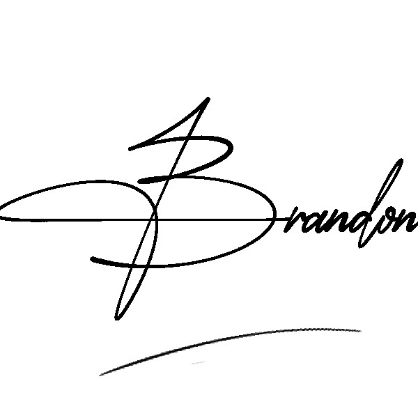 The best stylish Brandon name signature simple easy in English