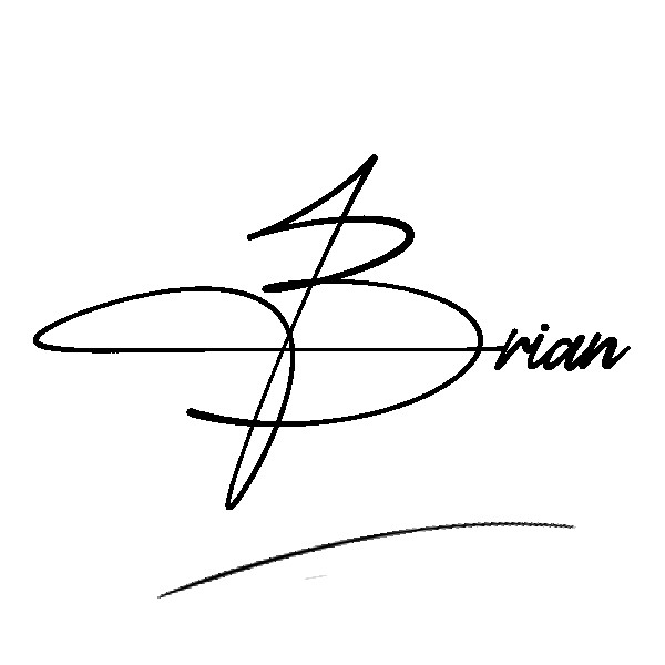 The best stylish Brian name signature simple easy in English