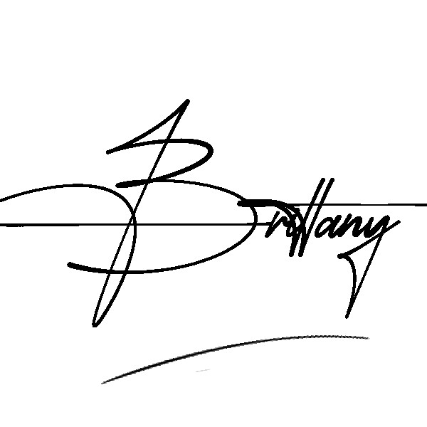 The best stylish Brittany name signature simple easy in English