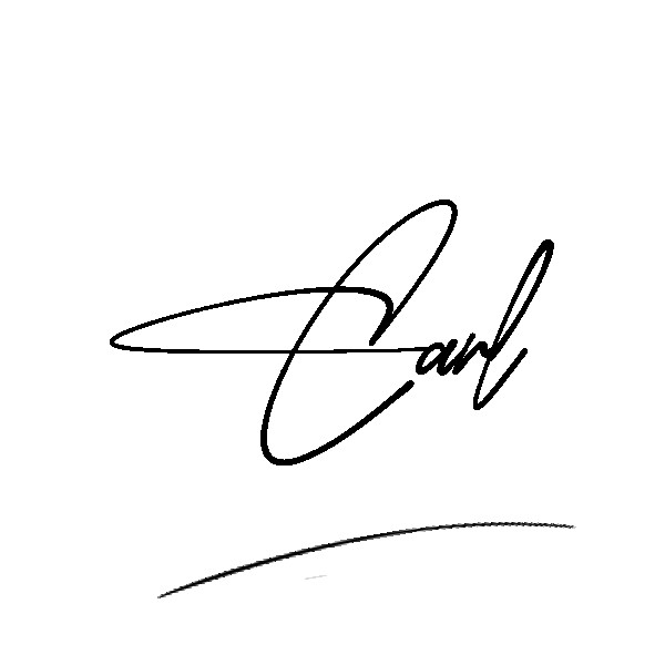 The best stylish Carl name signature simple easy in English