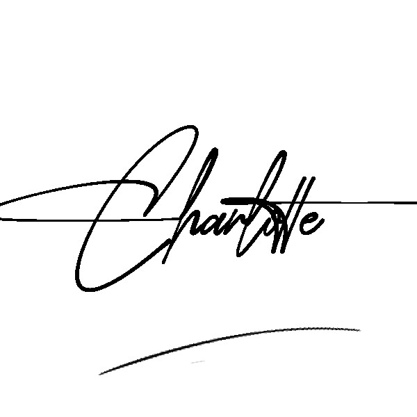 The best stylish Charlotte name signature simple easy in English