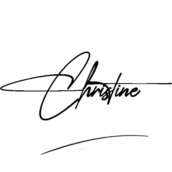 The best stylish Christine name signature simple easy in English