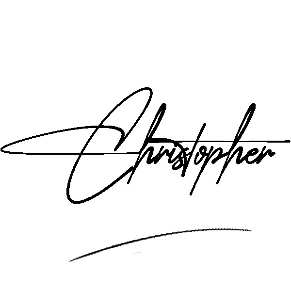 The best stylish Christopher name signature simple easy in English