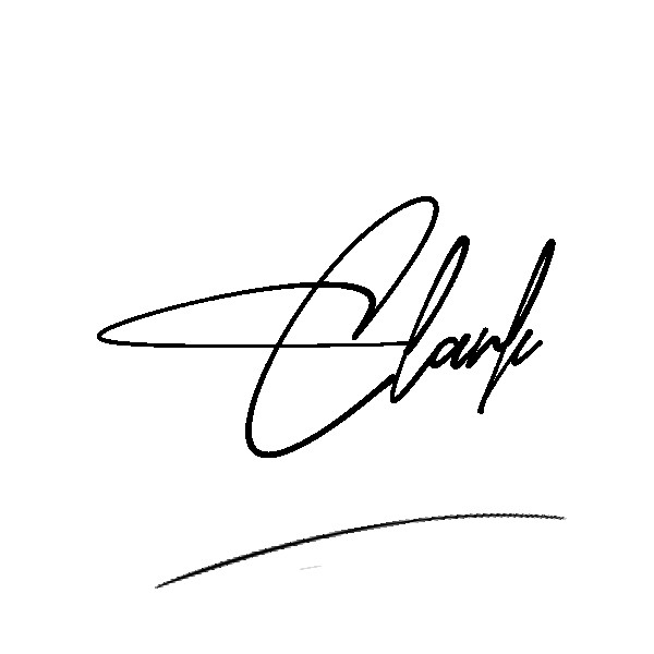 The best stylish Clark name signature simple easy in English