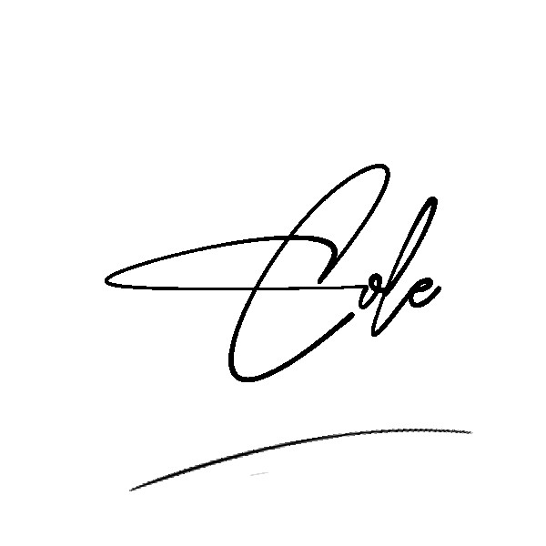 The best stylish Cole name signature simple easy in English