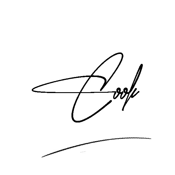 The best stylish Cook name signature simple easy in English