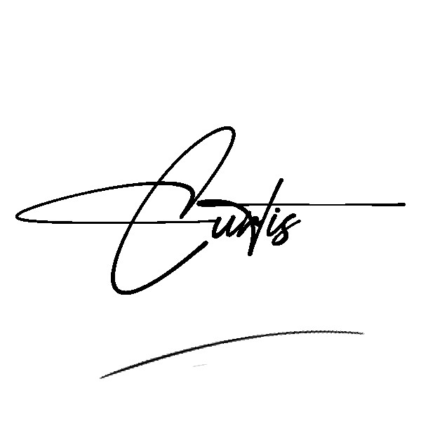 The best stylish Curtis name signature simple easy in English