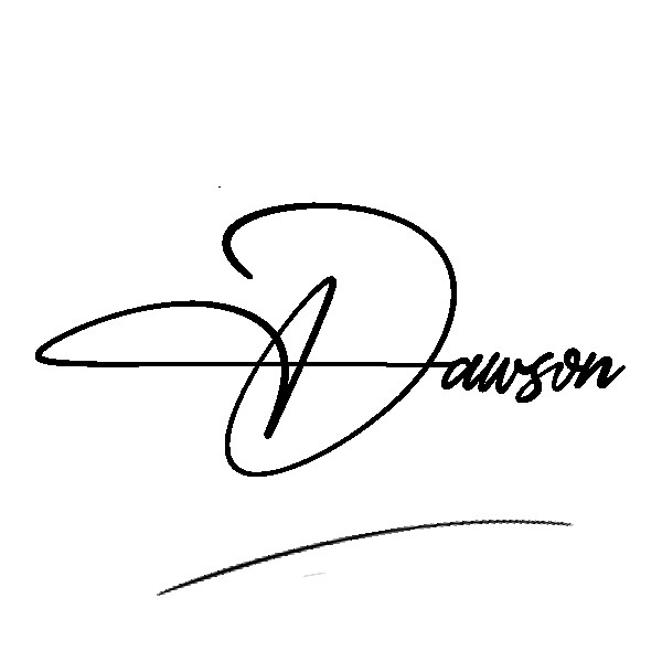 The best stylish Dawson name signature simple easy in English