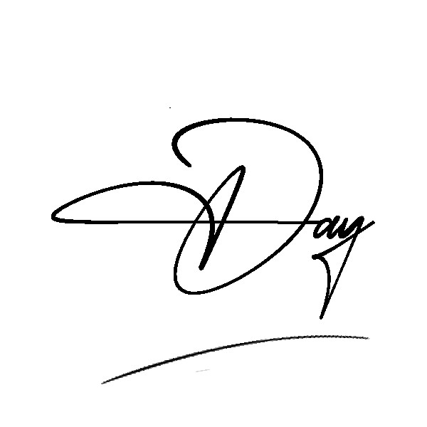 The best stylish Day name signature simple easy in English