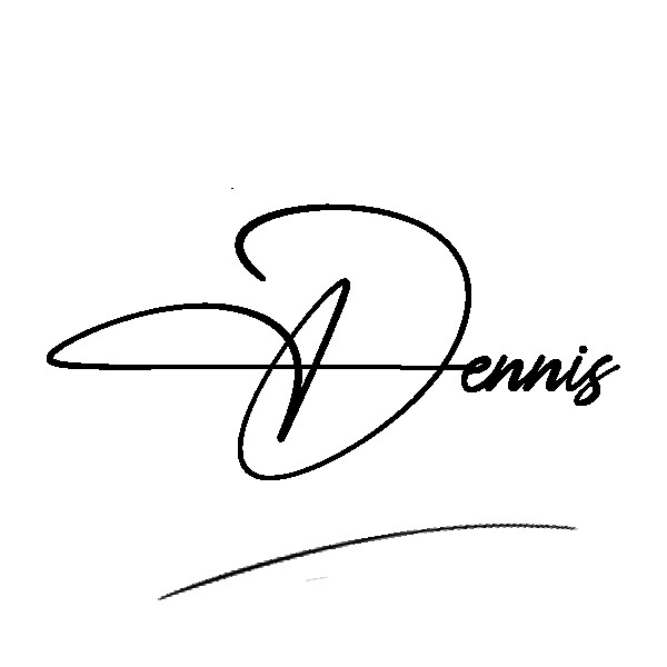 The best stylish Dennis name signature simple easy in English