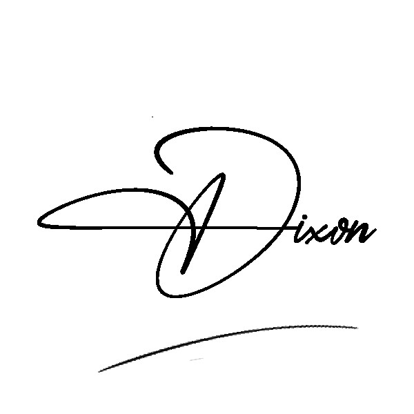 The best stylish Dixon name signature simple easy in English