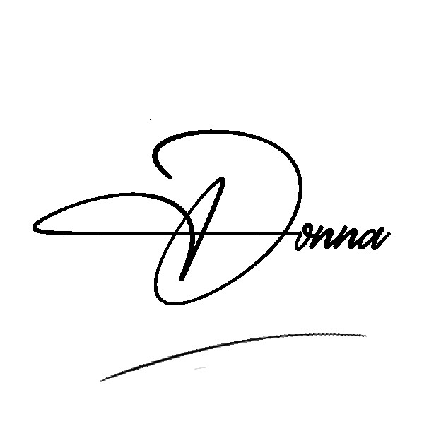 The best stylish Donna name signature simple easy in English