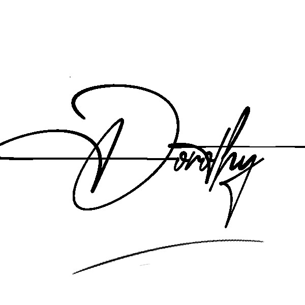 The best stylish Dorothy name signature simple easy in English