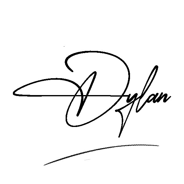 The best stylish Dylan name signature simple easy in English