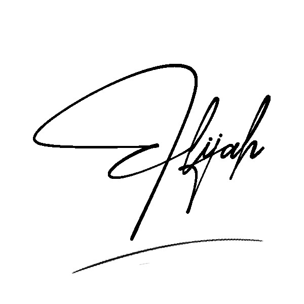 The best stylish Elijah name signature simple easy in English