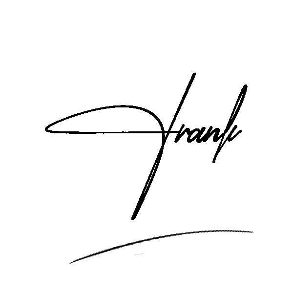 The best stylish Frank name signature simple easy in English