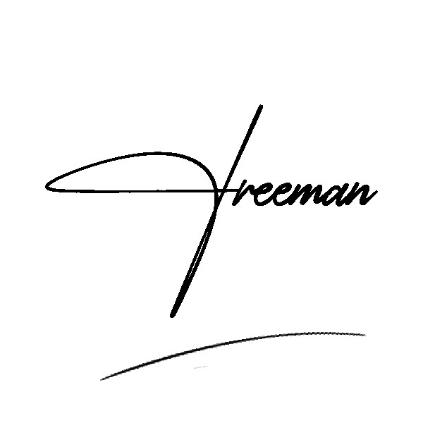 The best stylish Freeman name signature simple easy in English