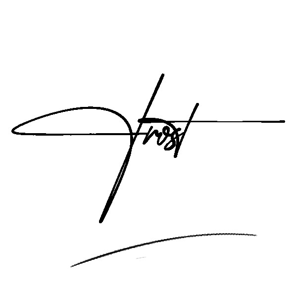 The best stylish Frost name signature simple easy in English