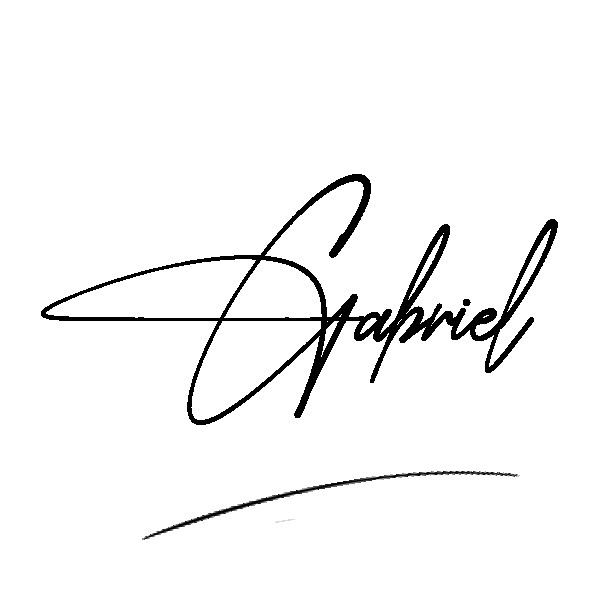 The best stylish Gabriel name signature simple easy in English