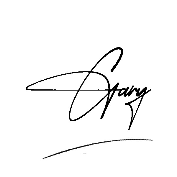 The best stylish Gary name signature simple easy in English