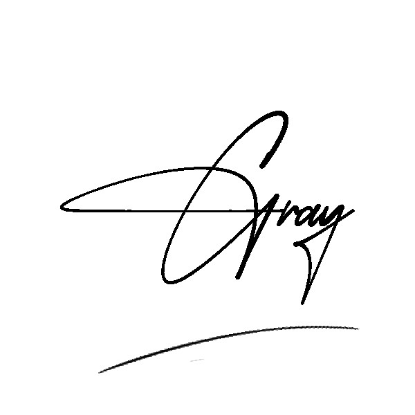 The best stylish Gray name signature simple easy in English
