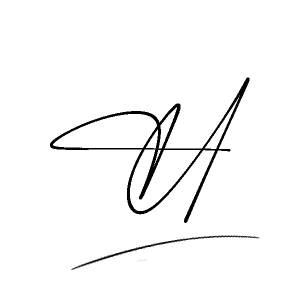 The best stylish H name signature simple easy in English