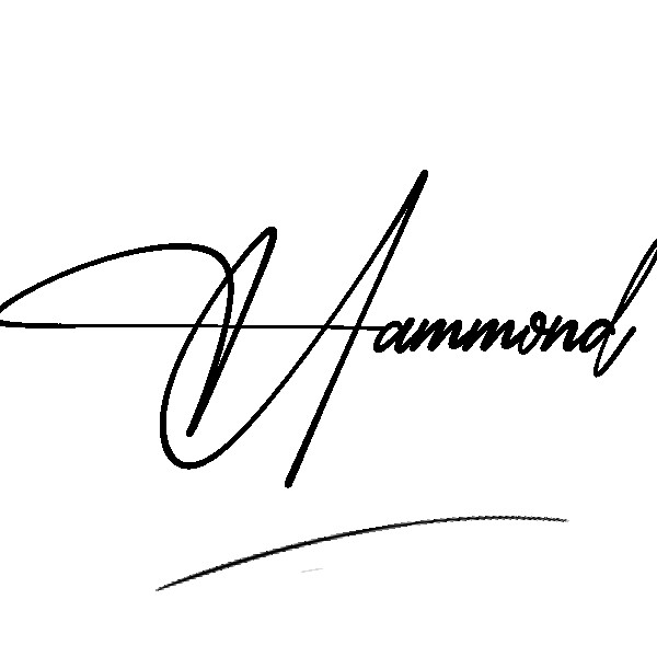 The best stylish Hammond name signature simple easy in English