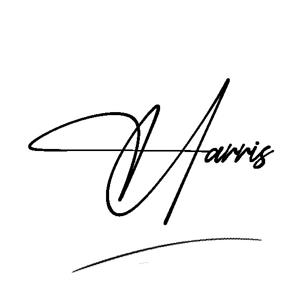 The best stylish Harris name signature simple easy in English