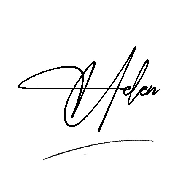 The best stylish Helen name signature simple easy in English