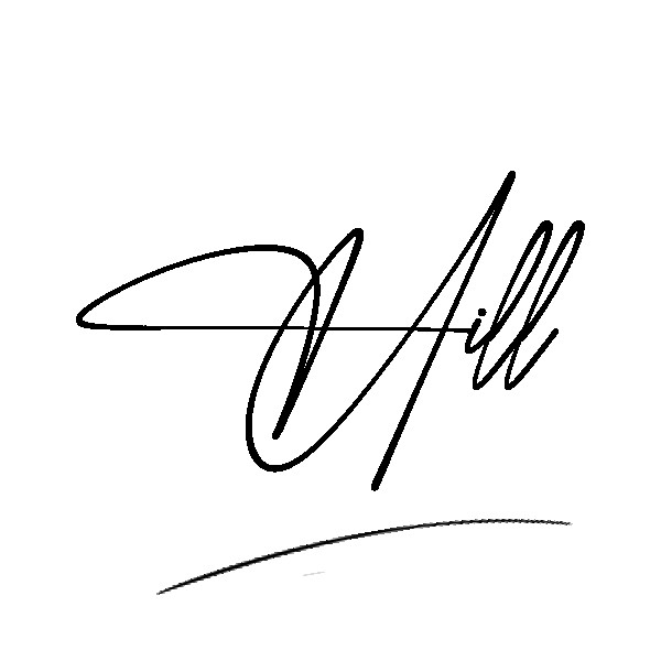 The best stylish Hill name signature simple easy in English