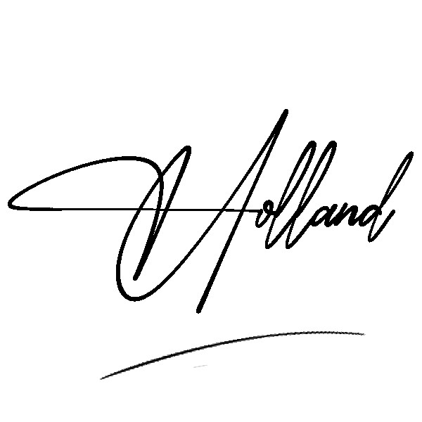 The best stylish Holland name signature simple easy in English