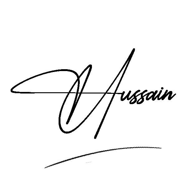 The best stylish Hussain name signature simple easy in English