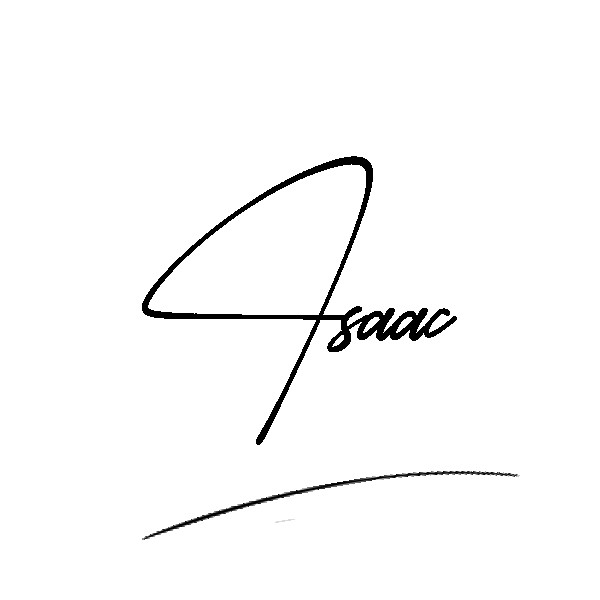 The best stylish Isaac name signature simple easy in English