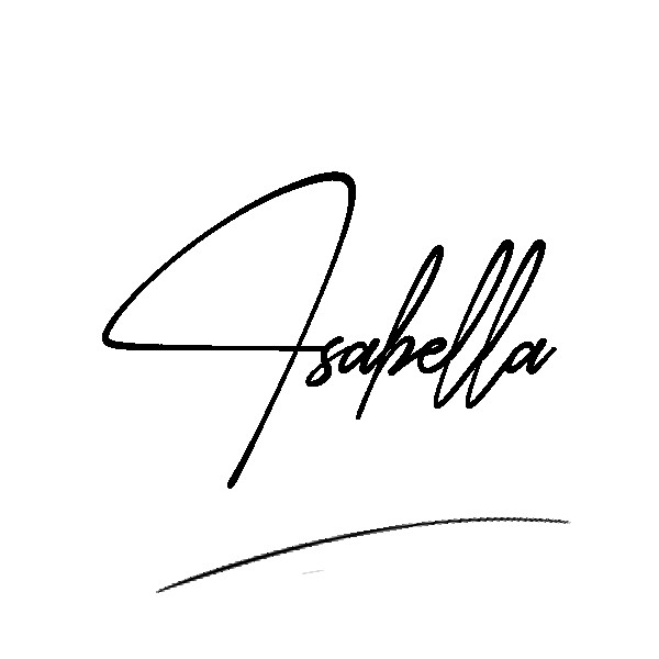 The best stylish Isabella name signature simple easy in English