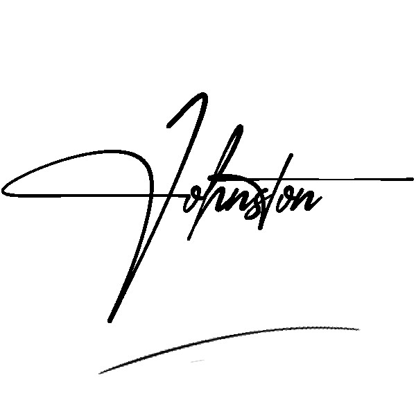 The best stylish Johnston name signature simple easy in English