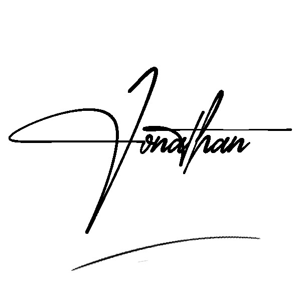 The best stylish Jonathan name signature simple easy in English