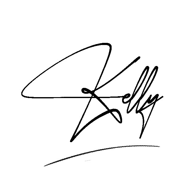 The best stylish Kelly name signature simple easy in English