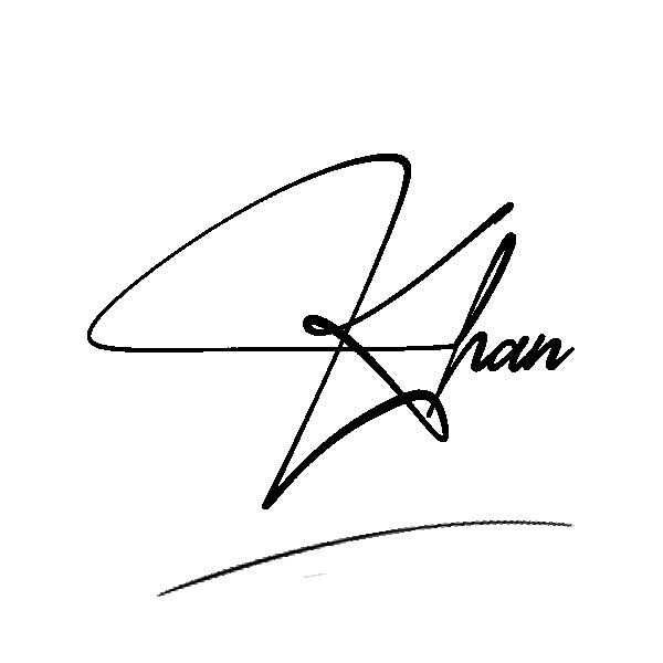 The best stylish Khan name signature simple easy in English