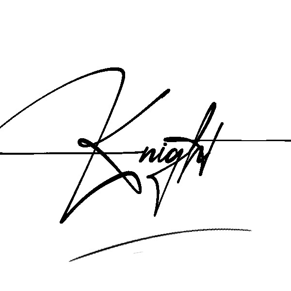 The best stylish Knight name signature simple easy in English